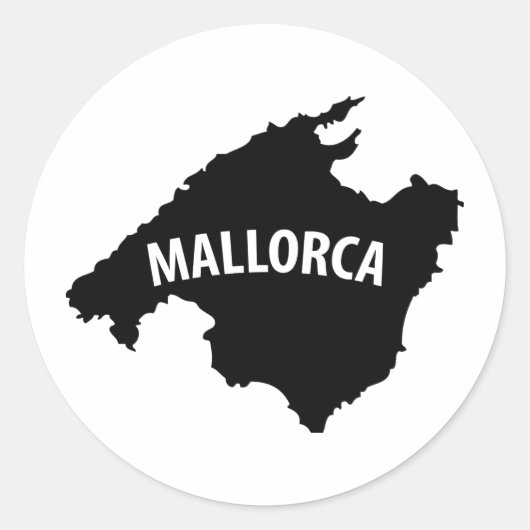 contourictogram van mallorca spanje ronde sticker (Voorkant)