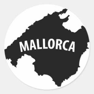 contourictogram van mallorca spanje ronde sticker