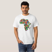 Contourontwerp van het Afrika-werelddeel T-shirt (Voorkant volledig)