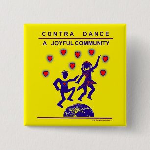 Contra Dance a Joyful Community Button