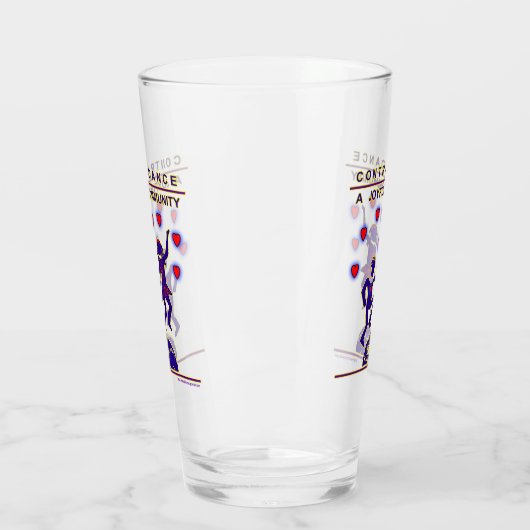 Contra Dance Bierglas Glas (Links)