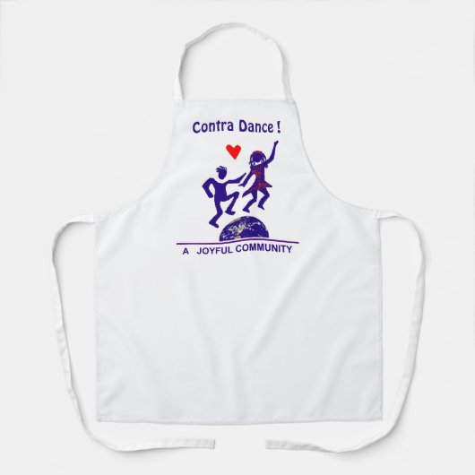 Contra Dance Gifts Adult Apron Schort (Voorkant)