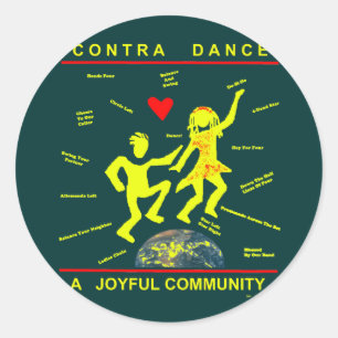 Contra Dance Gifts Ronde Sticker