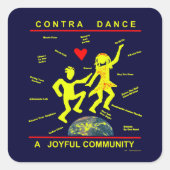 Contra Dance Gifts Vierkante Sticker (Voorkant)