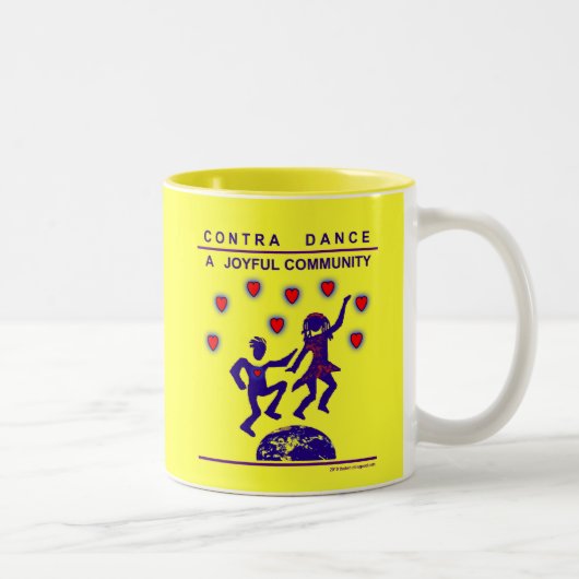 Contra Dance Joy Tweekleurige Koffiemok (Rechts)