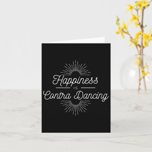 Contra Dancing Kaart (Gele Bloem)