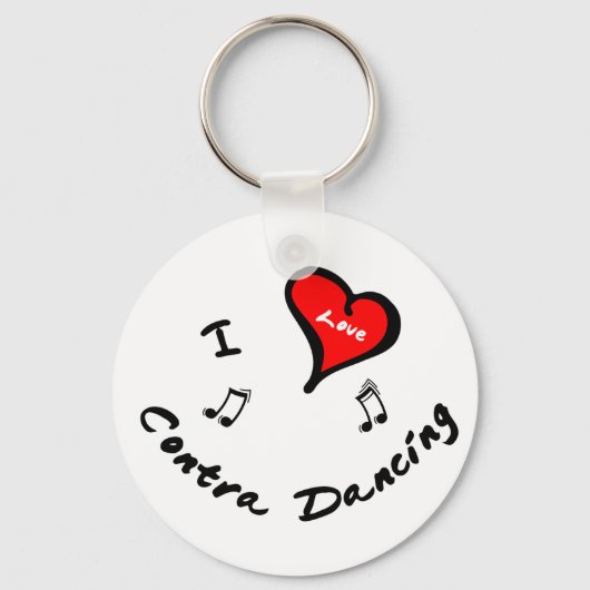 Contra-dansende items - I hartcontra-dansen Sleutelhanger (Voorkant)