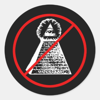 Contra os Illuminati Ronde Sticker