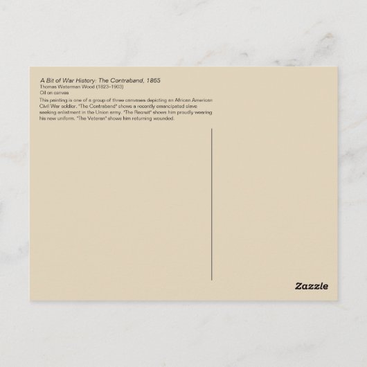 Contraband, hout - Afrikaanse burgeroorlog - Ameri Briefkaart (Achterkant)