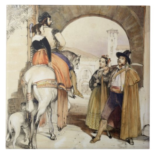 Contrabandistas uit de "Schetsen van Spanje", graf Tegeltje (Voorkant)