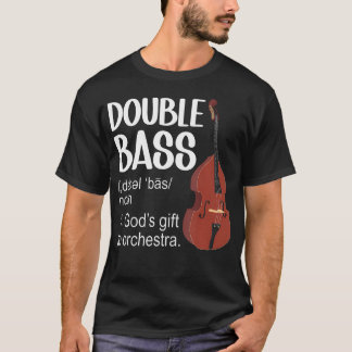 Contrabas Definitie Contrabas Speler Dubbel T-shirt