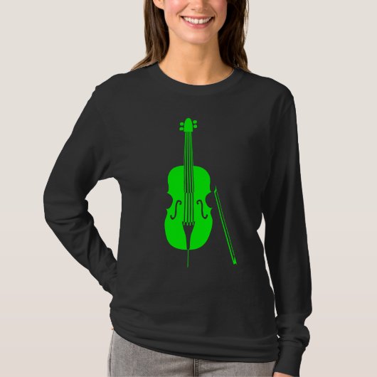 Contrabas - Groen T-shirt (Voorkant)