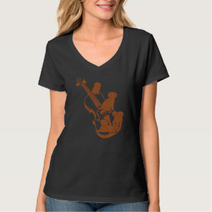 Contrabas Instrument Met Honden - Contrabassist T-shirt