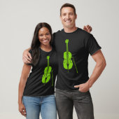 Contrabas - Martiaans groen T-shirt (Unisex)