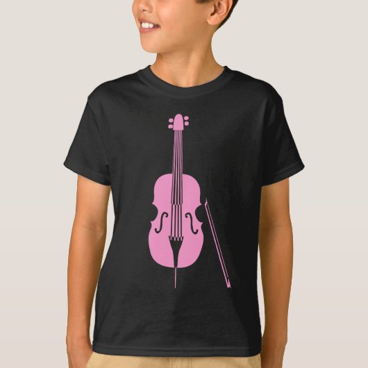 Contrabas - Roze T-shirt (Voorkant)