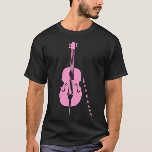 Contrabas - Roze T-shirt (Voorkant)
