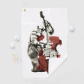 Contrabas-speler Golfhanddoek (Insitu)