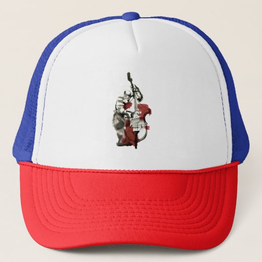 Contrabas-speler Trucker Pet (Voorkant)
