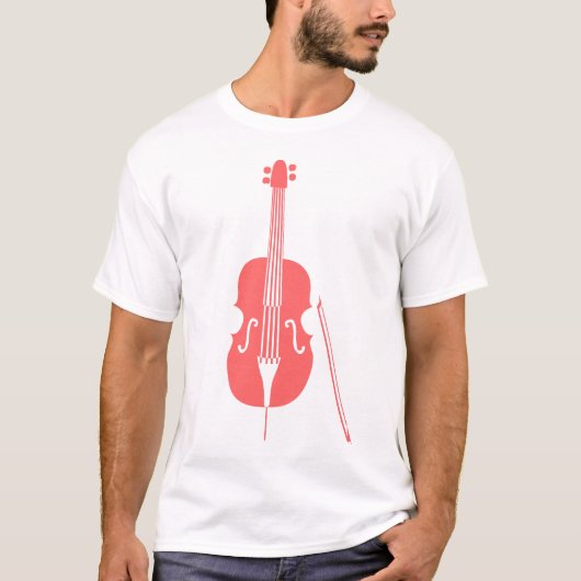 Contrabas - Tropisch Roze T-shirt (Voorkant)
