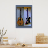Contrabasgitaren Kunst Poster (Keuken)