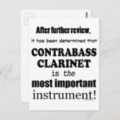 Contrabass Clarinet Belangrijkste instrument Briefkaart (Voorkant / Achterkant)