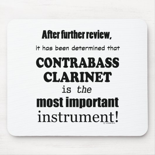 Contrabass Clarinet Belangrijkste instrument Muismat (Voorkant)