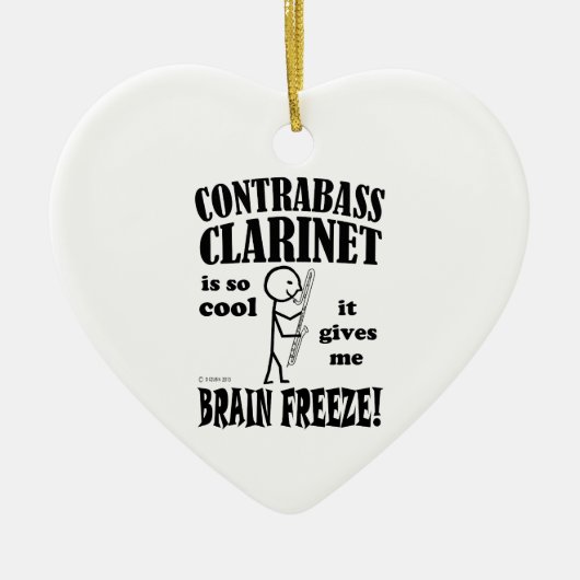 Contrabass Clarinet, Brain Freeze Keramisch Ornament (Voorkant)