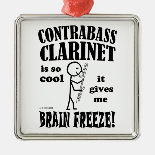 Contrabass Clarinet, Brain Freeze Metalen Ornament (Voorkant)