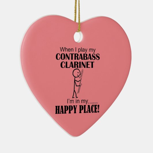Contrabass Clarinet Happy Place Ceramic Ornament (Rechts)