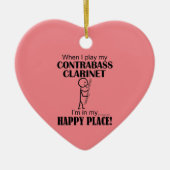 Contrabass Clarinet Happy Place Ceramic Ornament (Voorkant)