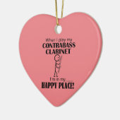 Contrabass Clarinet Happy Place Ceramic Ornament (Links)