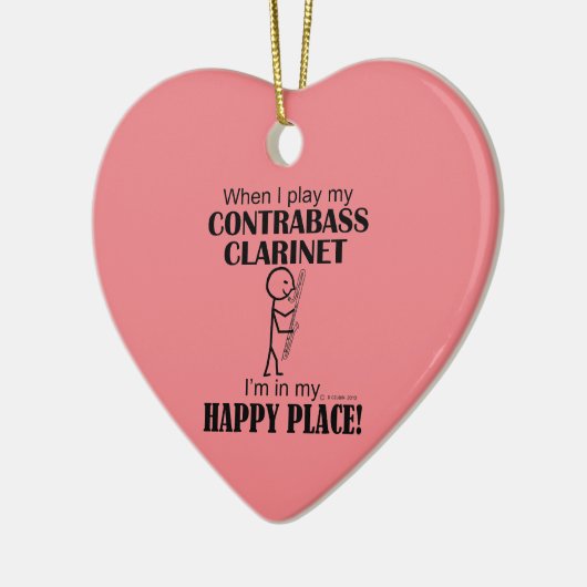 Contrabass Clarinet Happy Place Ceramic Ornament (Links)