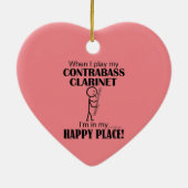 Contrabass Clarinet Happy Place Ceramic Ornament (Achterkant)