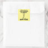 Contrabass Clarinet Happy Place Square Sticker (Tas)