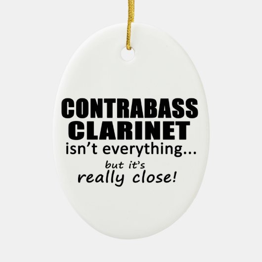 Contrabass Clarinet is niet alles Keramisch Ornament (Voorkant)