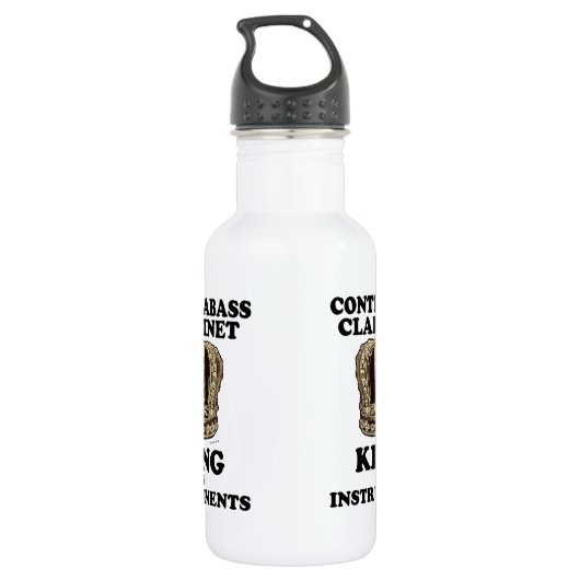 Contrabass Clarinet King of Instruments Waterfles (Achterkant)