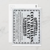 Contrabass Clarinet-licentie Briefkaart (Voorkant / Achterkant)