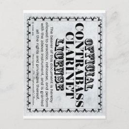 Contrabass Clarinet-licentie Briefkaart