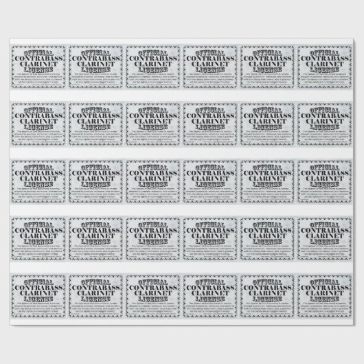 Contrabass Clarinet-licentie Cadeaupapier (Vlak)