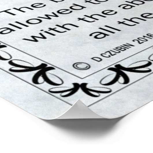 Contrabass Clarinet-licentie Poster (Hoek)