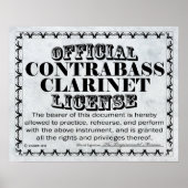 Contrabass Clarinet-licentie Poster (Voorkant)