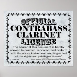 Contrabass Clarinet-licentie Poster