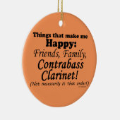 Contrabass Clarinet maakt me gelukkig Keramisch Ornament (Rechts)