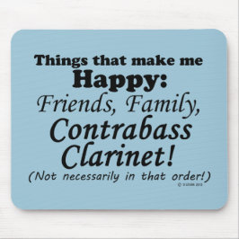Contrabass Clarinet maakt me gelukkig Muismat