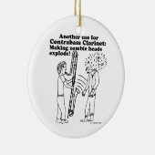 Contrabass Clarinet maakt Zombies explode Keramisch Ornament (Rechts)