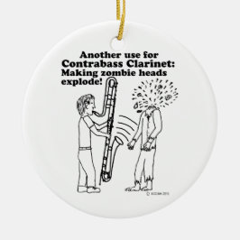 Contrabass Clarinet maakt Zombies explode Keramisch Ornament