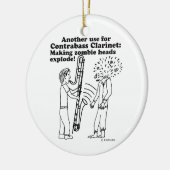 Contrabass Clarinet maakt Zombies explode Keramisch Ornament (Links)