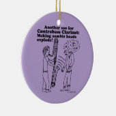 Contrabass Clarinet maakt Zombies explode Keramisch Ornament (Rechts)
