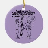 Contrabass Clarinet maakt Zombies explode Keramisch Ornament (Voorkant)