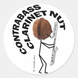 Contrabass Clarinet Nut Ronde Sticker